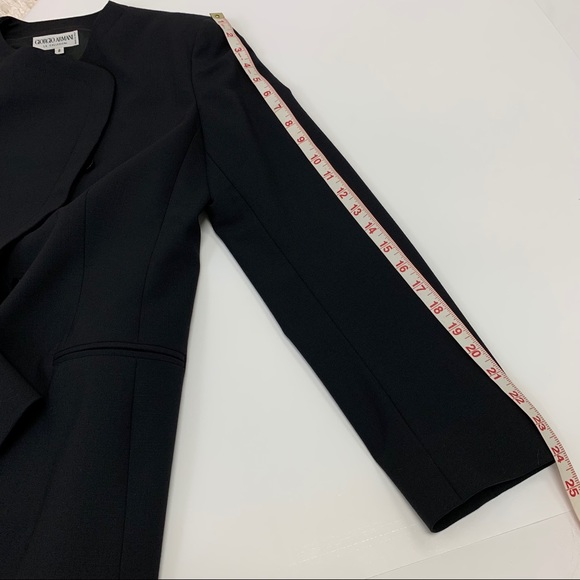 GIORGIO ARMANI LE COLLEZIONI Asymmetric Wool Blazer Size 8 - Picture 16 of 16